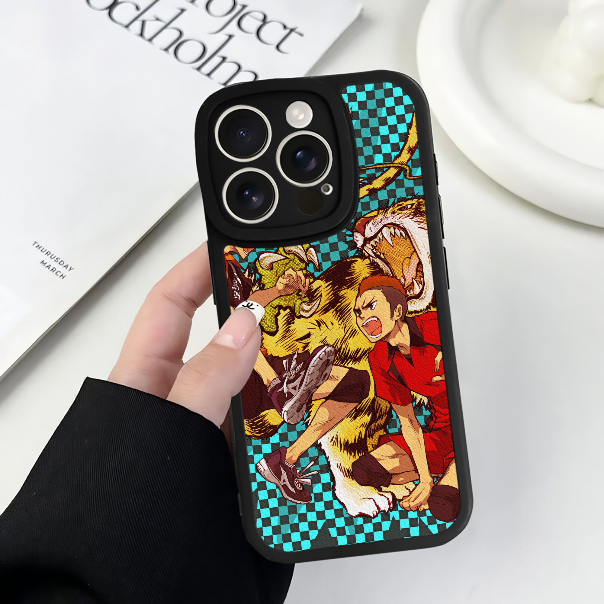 （画像用） ハイキュー!! Haikyu!! 【iPhone 16シリーズ対応】シリコンスマホケース（レザー調） 材質：シリコン